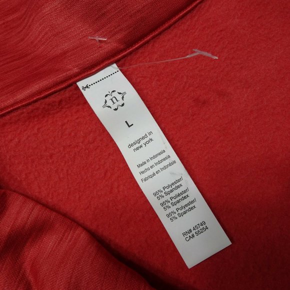 Nanette Lepore Play Size Large Cranberry Red Collared Pullover Athletic Sweater - Picture 5 of 7
